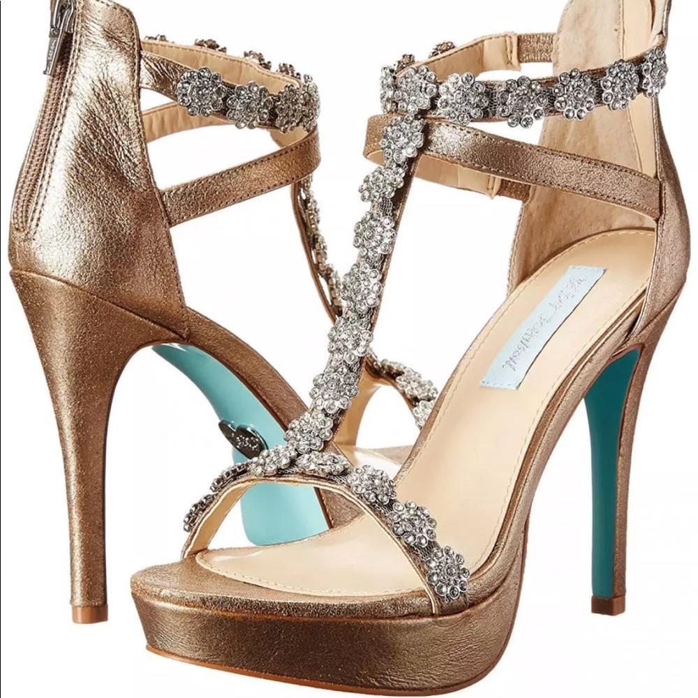 Betsey Johnson Adore Heels Blue Bottom